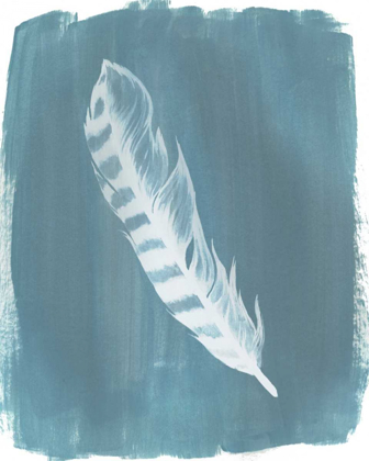 Picture of FEATHERS ON DUSTY TEAL IV