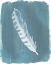 Picture of FEATHERS ON DUSTY TEAL IV
