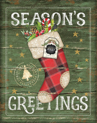 Picture of SEASONS GREETINGS STOCKING