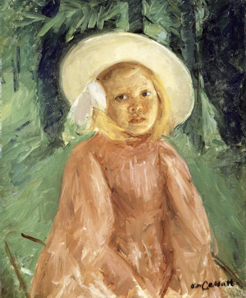 Picture of LITTLE GIRL IN A CURRANT COLORED DRESS