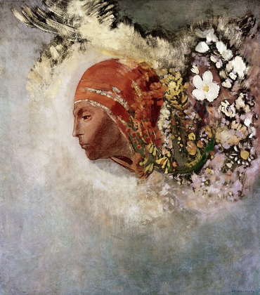 Picture of HEAD WITH FLOWERS