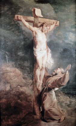 Picture of SAINT FRANCIS BEFORE THE CRUCIFIED CHRIST