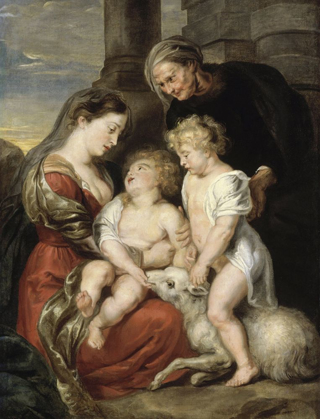 Picture of THE VIRGIN AND CHILD WITH THE INFANT SAINT JOHN THE BAPTIST AND SAINT ELIZABETH
