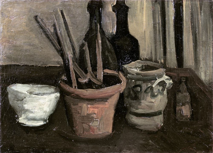 Picture of STILL LIFE WITH PAINTBRUSHES IN A POT