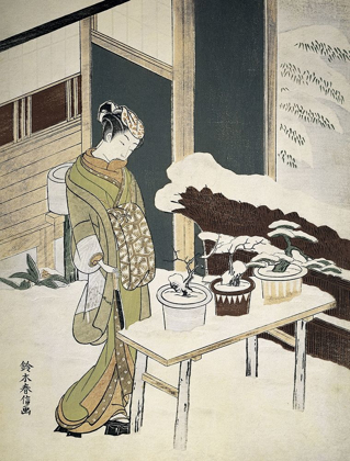 Picture of WOMAN OUTSIDE IN WINTER