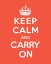 Picture of KEEP CALM AND CARRY ON - TANGERINE