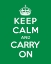 Picture of KEEP CALM AND CARRY ON - GREEN