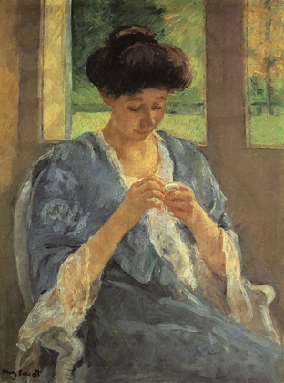Picture of AUGUSTA SEWING BEFORE A WINDOW 1910