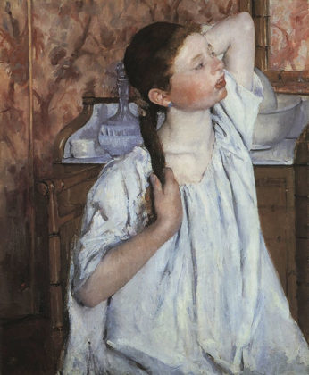 Picture of GIRL ARRANGING HER HAIR 1886
