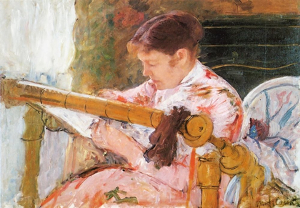 Picture of LYDIA WORKING AT A TAPESTRY FRAME 1881