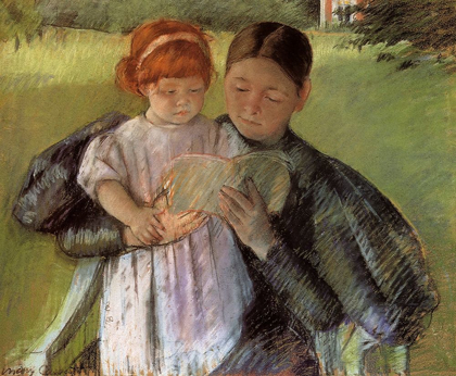 Picture of NURSE READING TO A LITTLE GIRL 1895