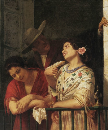 Picture of THE FLIRTATION A BALCONY IN SEVILLE 1872