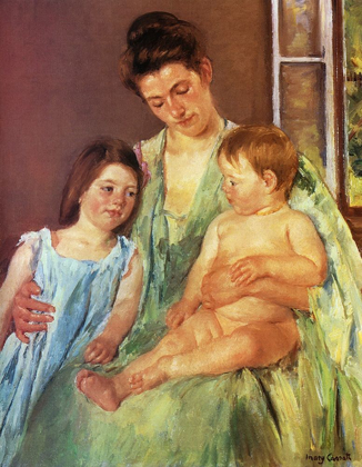 Picture of YOUNG MOTHER AND TWO CHILDREN 1905