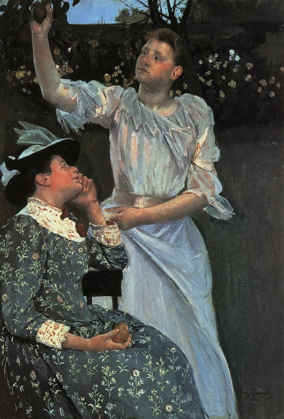 Picture of YOUNG WOMEN PICKING FRUIT 1891