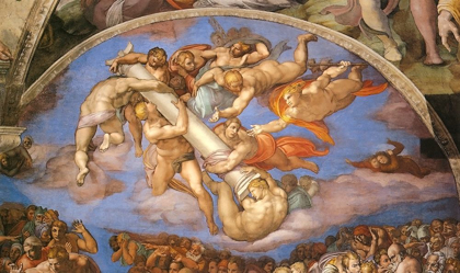 Picture of DETAIL FROM THE LAST JUDGEMENT (ANGELS CARRYING THE COLUMN 2)