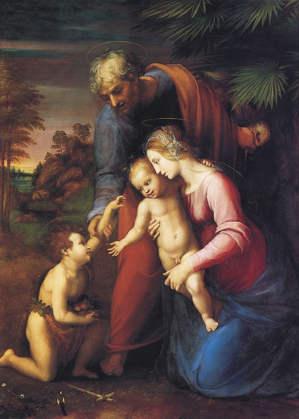 Picture of HOLY FAMILY WITH ST JOHN 2