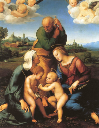 Picture of HOLY FAMILY WITH SAINTS ELIZABETH AND JOHN