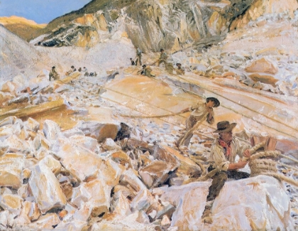 Picture of BRINGING DOWN MARBLE FROM QUARRIES TO CARRARA