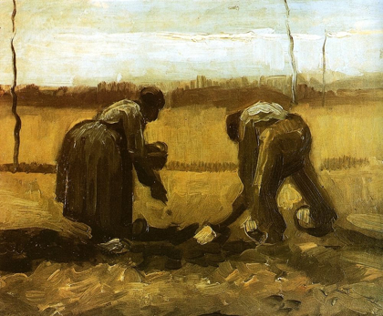 Picture of PEASANTS PLANTING POTATOES