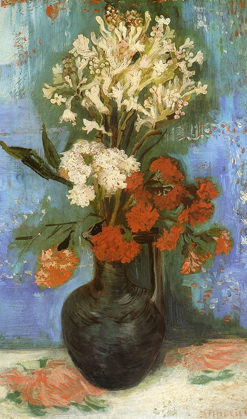 Picture of VASE CARNATIONS AND OTHER FLOWERS