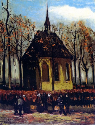 Picture of CHAPEL AT NUENEN WITH CHURCHGOERS