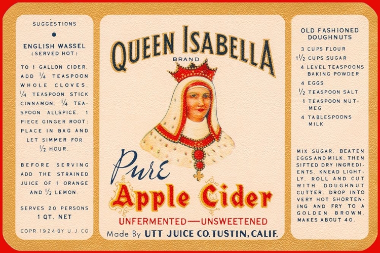 Picture of QUEEN ISABELLA PURE APPLE CIDER