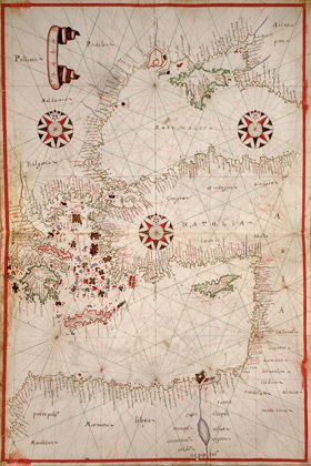Picture of PORTOLAN MAP OF TURKEY, MEDITERRANEAN, ADRIATIC AND THE AGEAN