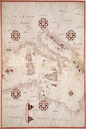 Picture of PORTOLAN ATLAS OF THE MEDITERRANEAN SEA, WESTERN EUROPE, AND THE NORTHWEST COAST OF AFRICA - CENTRAL
