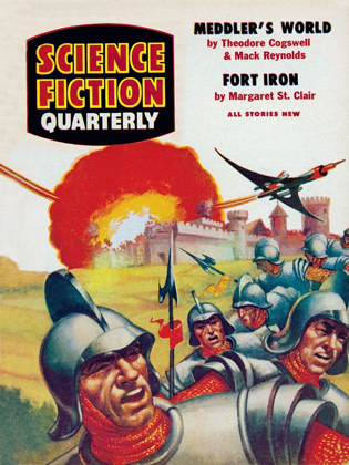 Picture of SCIENCE FICTION QUARTERLY: SPACESHIP ATTACK ON MEDIEVAL FORTRESS