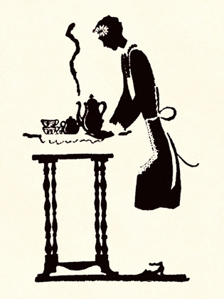 Picture of MAID PREPARES HOT AND STEAMING COFFEE