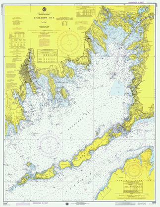 Picture of NAUTICAL CHART - BUZZARDS BAY CA. 1974