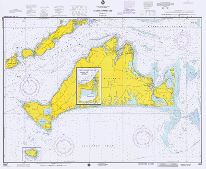 Picture of NAUTICAL CHART - MARTHAS VINEYARD CA. 1975