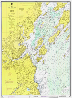 Picture of NAUTICAL CHART - PORTLAND HARBOR AND VICINITY CA. 1974