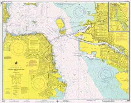 Picture of NAUTICAL CHART - SAN FRANCISCO BAY CA. 1975