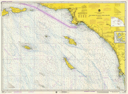 Picture of NAUTICAL CHART - SAN DIEGO TO SANTA ROSA ISLAND CA. 1975