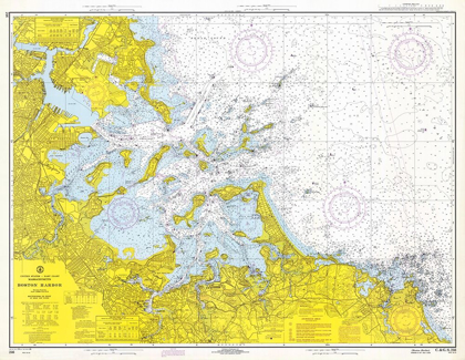 Picture of NAUTICAL CHART - BOSTON HARBOR CA. 1970