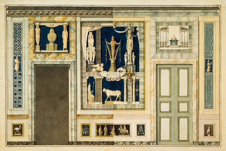 Picture of UNEXECUTED ELEVATION FOR THE STANZA EGIZIA AT THE VILLA BORGHESE, CA. 1770-1793