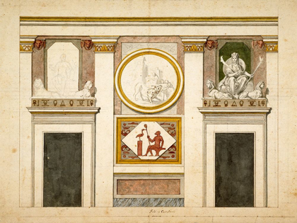 Picture of UNEXECUTED ELEVATION FOR THE STANZA EGIZIA AT THE VILLA BORGHESE, CA. 1770-1793