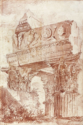 Picture of SKETCH OF ROMAN ARCHITECTURAL FRAGMENT, 1786