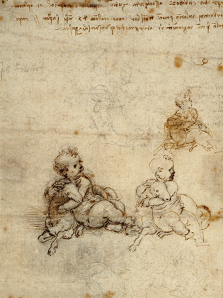 Picture of STUDIES FOR THE CHRIST CHILD WITH A LAMB (RECTO)