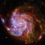 Picture of SPITZER-HUBBLE-CHANDRA COMPOSITE OF M101