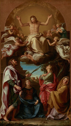 Picture of CHRIST IN GLORY WITH SAINTS CELSUS, JULIAN, MARCIONILLA AND BASILISSA