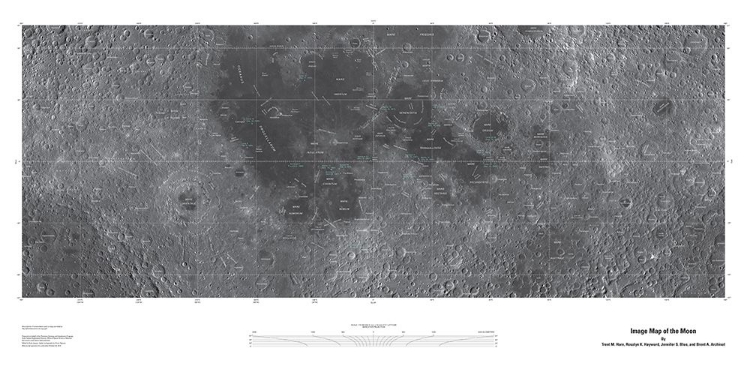 Picture of MAP OF THE MOON, PROJECTION