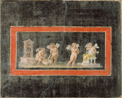 Picture of FRESCO FRAGMENT WITH CUPIDS AND PSYCHE MAKING PERFUME
