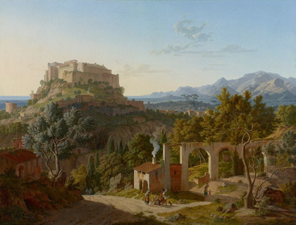 Picture of LANDSCAPE WITH THE CASTLE OF MASSA DI CARRARA