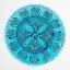 Picture of BLUE PRESSED GLASS PLATE