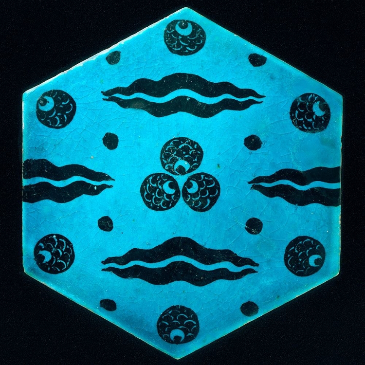 Picture of BLUE HEXAGONAL TILE