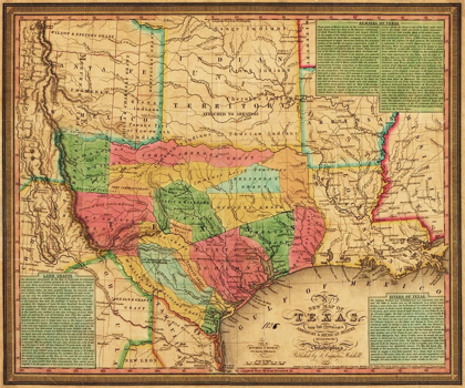 Picture of NEW MAP OF TEXAS : WITH THE CONTIGUOUS AMERICAN AND MEXICAN STATES, 1835
