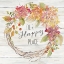 Picture of FARMHOUSE HYDRANGEA WREATH SPICE II HAPPY PLACE