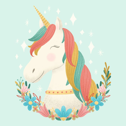 Picture of UNICORNS AND FLOWERS II